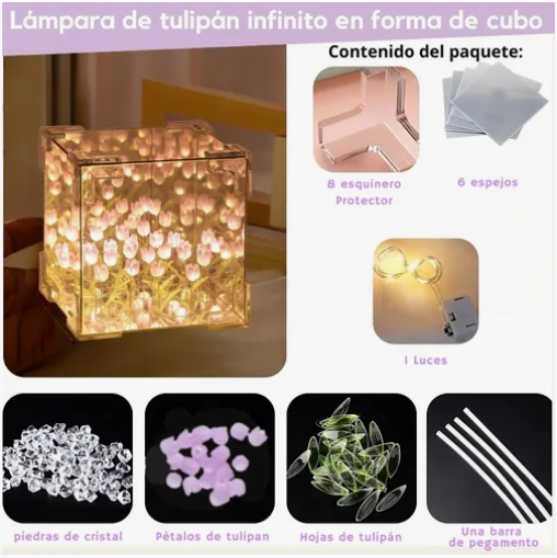 Cubo Tulipanes Infinitos