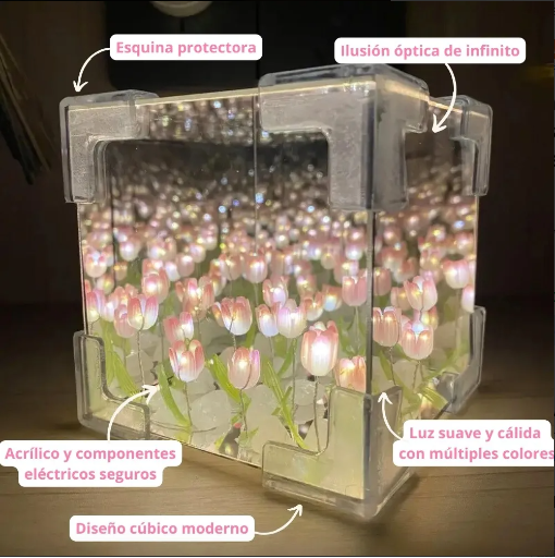 Cubo Tulipanes Infinitos